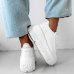 Sneakersy na platformie NEFRE OLAVOGA białe