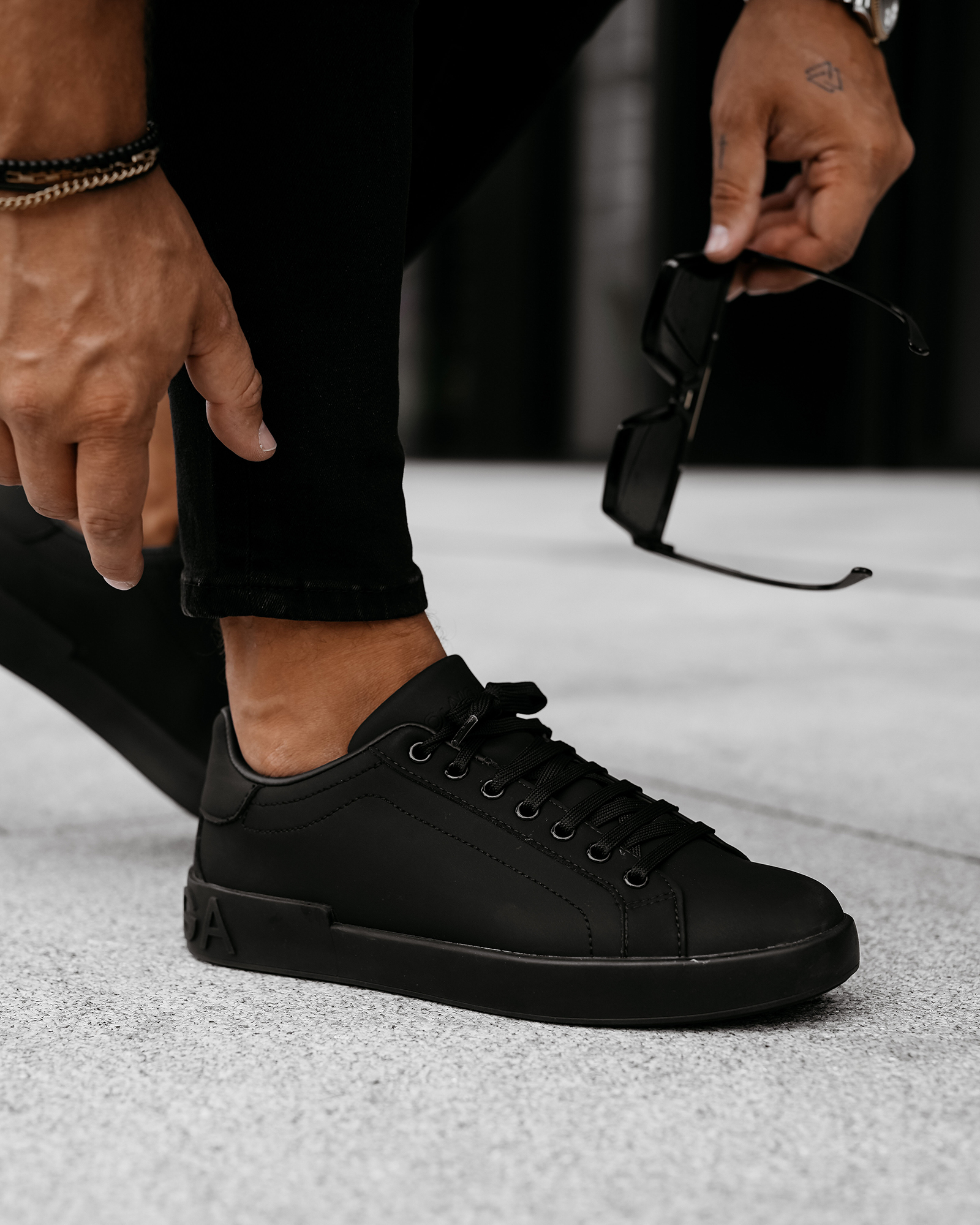 Buty sneakersy męskie PRIVE OLAVOGA czarne