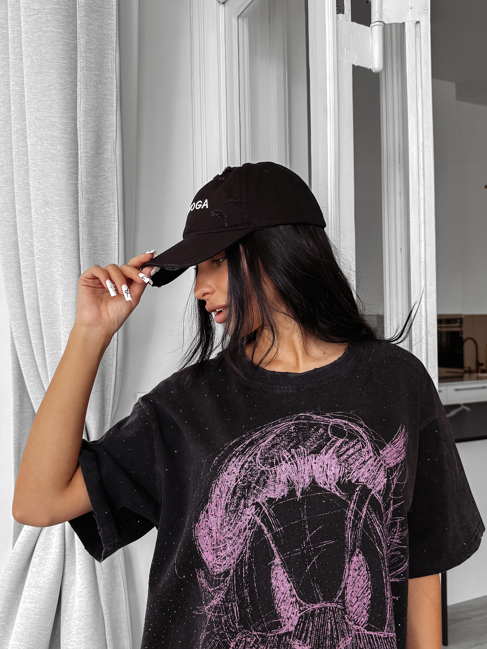 Czapka z daszkiem BLUE HOUR OLAVOGA czarna Czapka z daszkiem BLUE HOUR OLAVOGA czarna