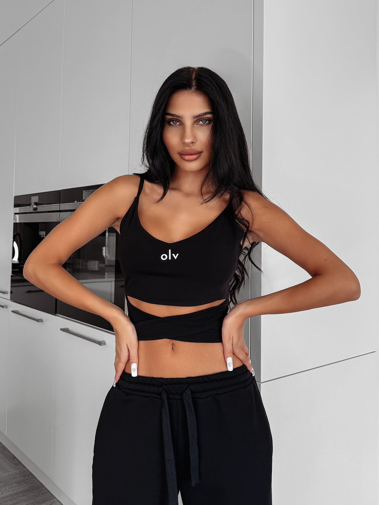 Komplet bawełniany DEW OLAVOGA czarny