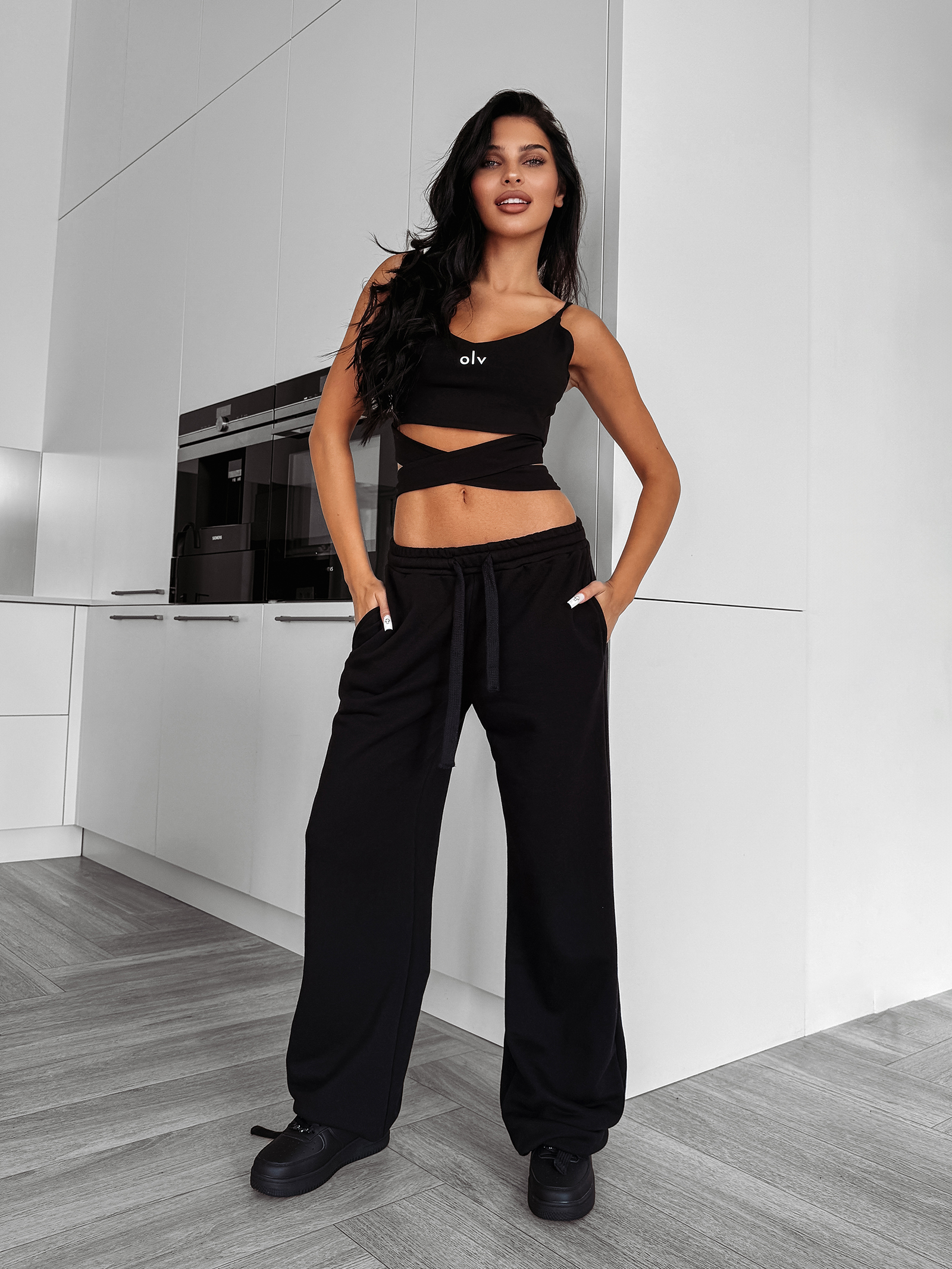 Komplet bawełniany DEW OLAVOGA czarny