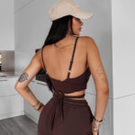 Komplet bawełniany DEW OLAVOGA brązowy