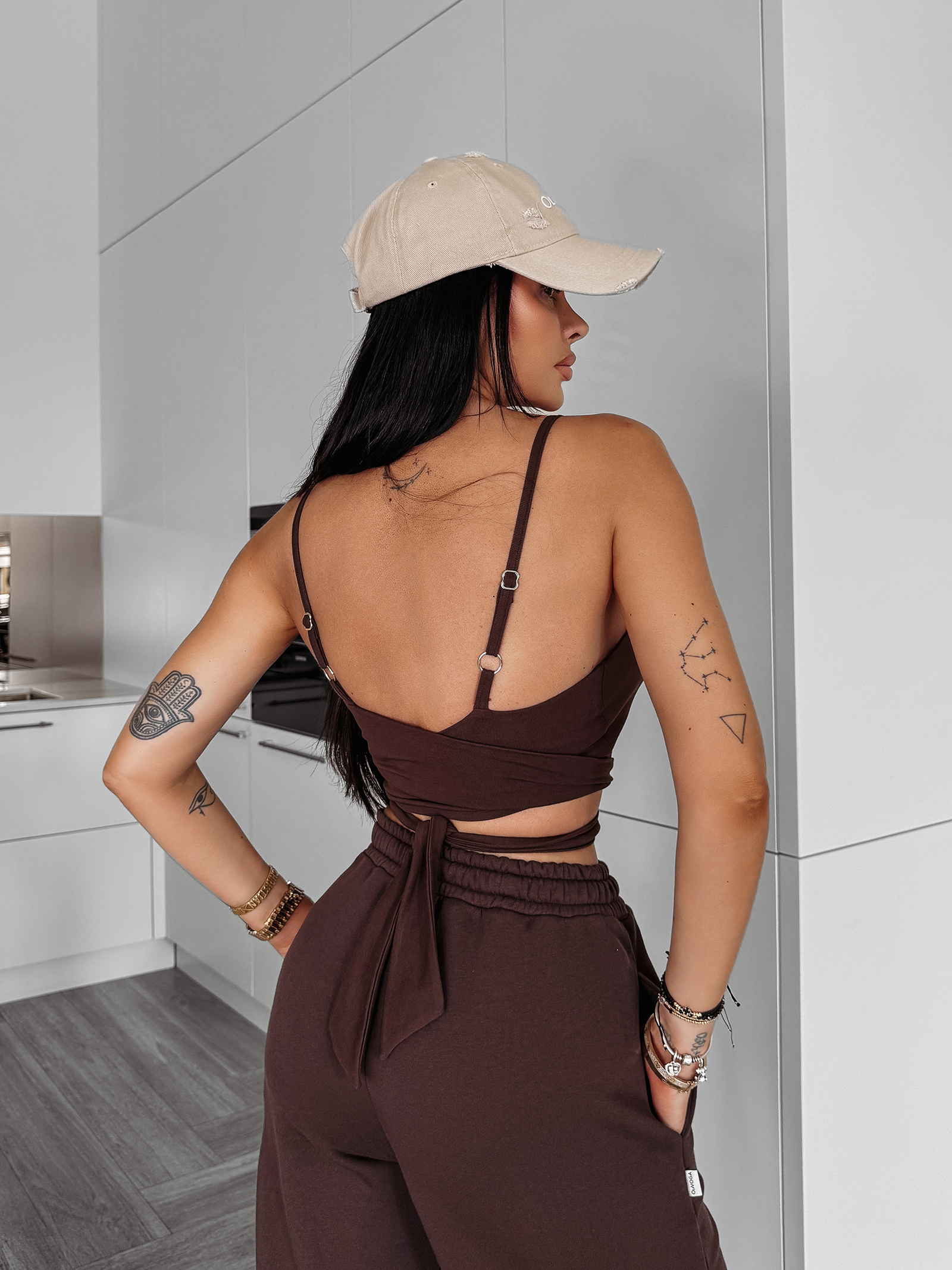 Komplet bawełniany DEW OLAVOGA brązowy Komplet bawełniany DEW OLAVOGA brązowy