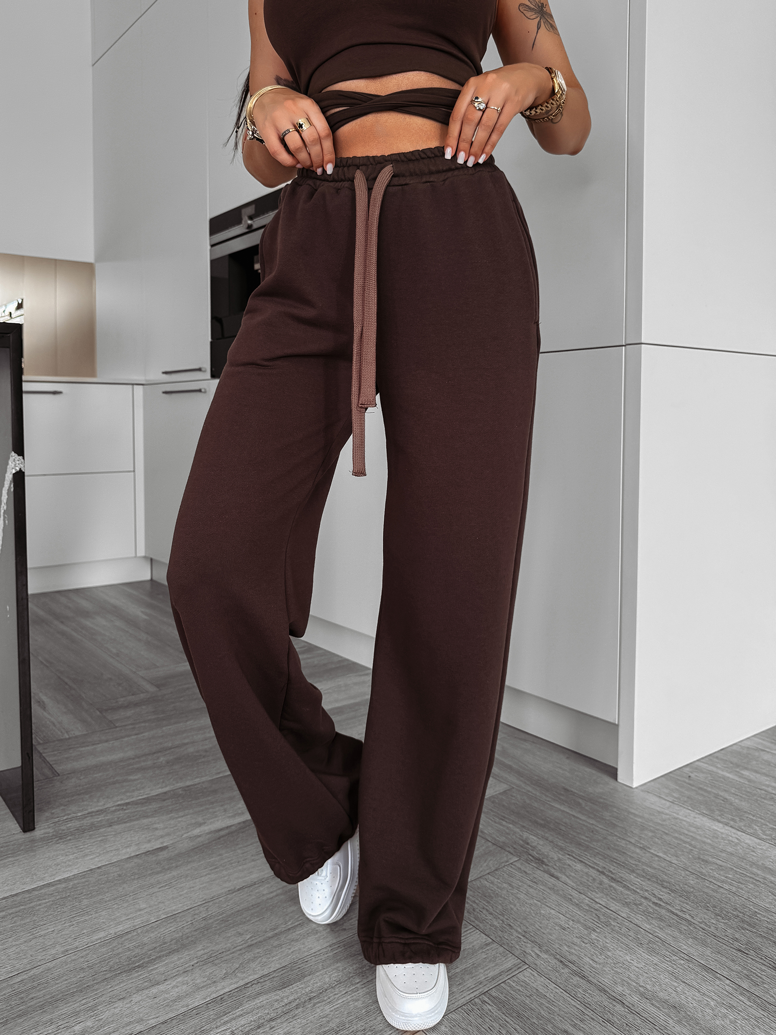 Komplet bawełniany DEW OLAVOGA brązowy Komplet bawełniany DEW OLAVOGA brązowy