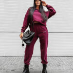 Dres damski casualowy OLAVOGA DEWFALL bordowy