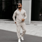 Komplet sweterkowy męski OLLAN OLAVOGA szary