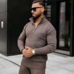 Komplet sweterkowy męski OLLAN OLAVOGA grafit