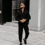 Komplet sweterkowy męski OLLAN OLAVOGA czarny