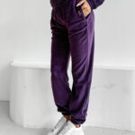 Komplet dres welurowy VELVET STORM OLAVOGA śliwka