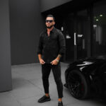 Koszula męska casual OLAVOGA GIACCA czarna