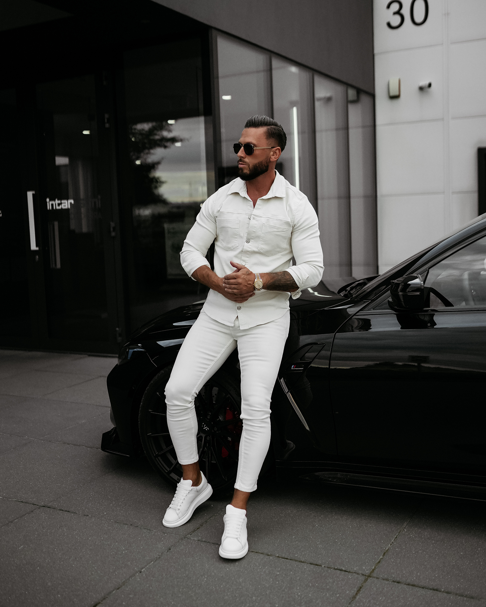 Koszula męska casual OLAVOGA GIACCA jasny beż