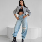 Kurtka casualowa DUSKY CHARM OLAVOGA szara