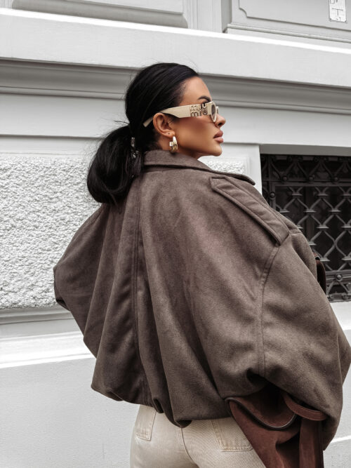 Kurtka damska zamszowa OLAVOGA FAWNTRAIL czekoladowa