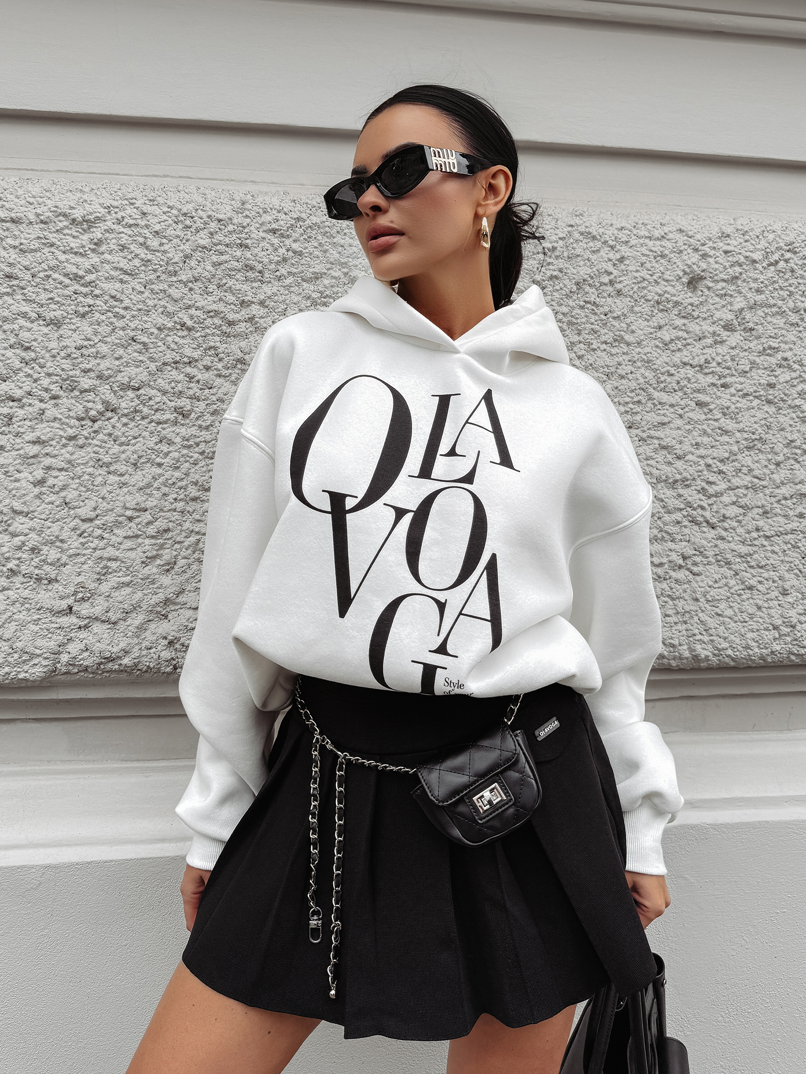 Spódnico-spodenki plisowane OLAVOGA TIDE czarne