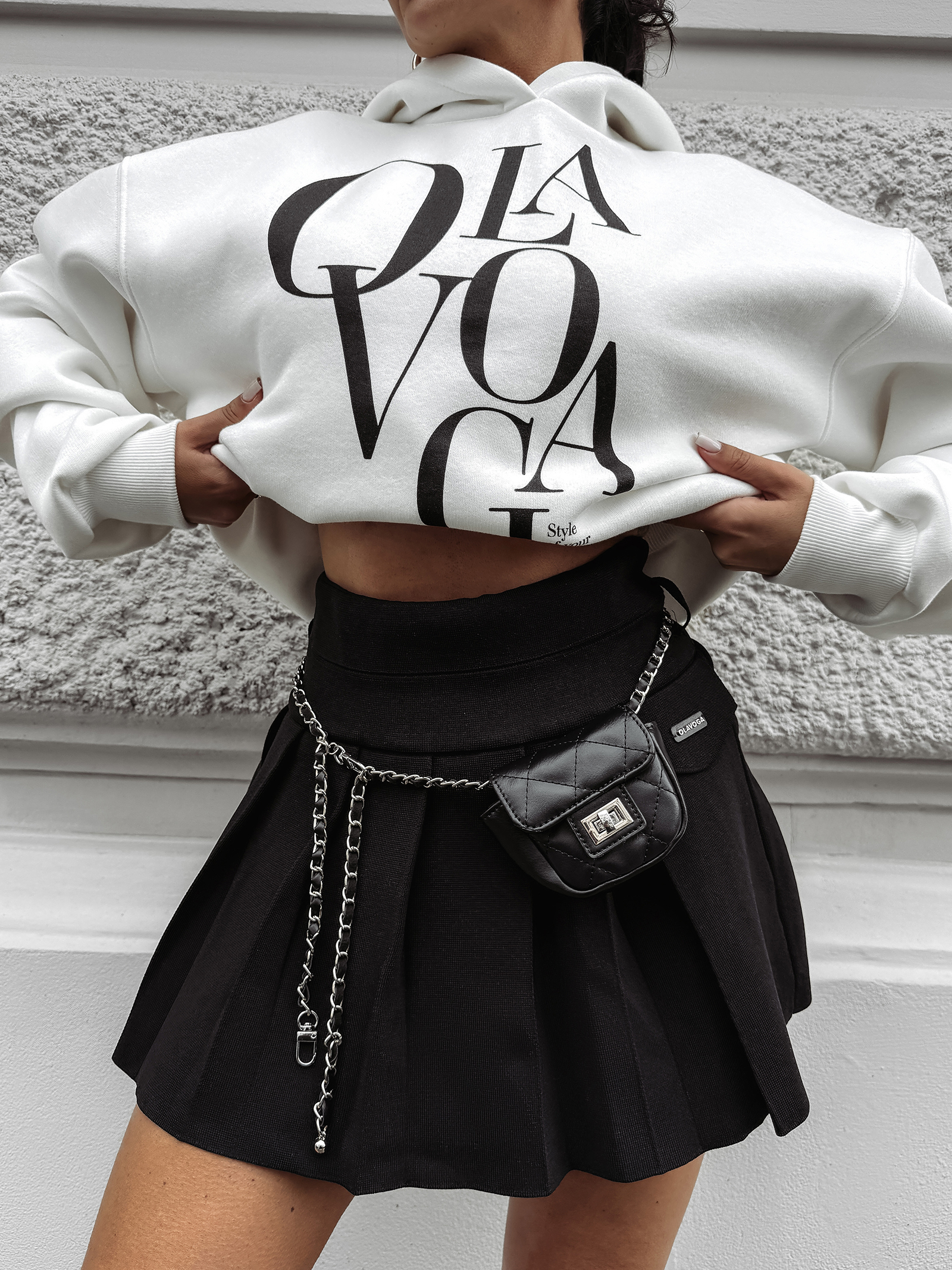 Spódnico-spodenki plisowane OLAVOGA TIDE czarne