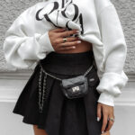 Spódnico-spodenki plisowane OLAVOGA TIDE czarne