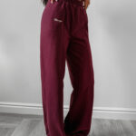 Spodnie dresowe AUTUMN WHISPER PANTS bordowe