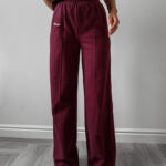 Spodnie dresowe AUTUMN WHISPER PANTS bordowe