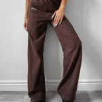 Spodnie dresowe AUTUMN WHISPER PANTS brązowe