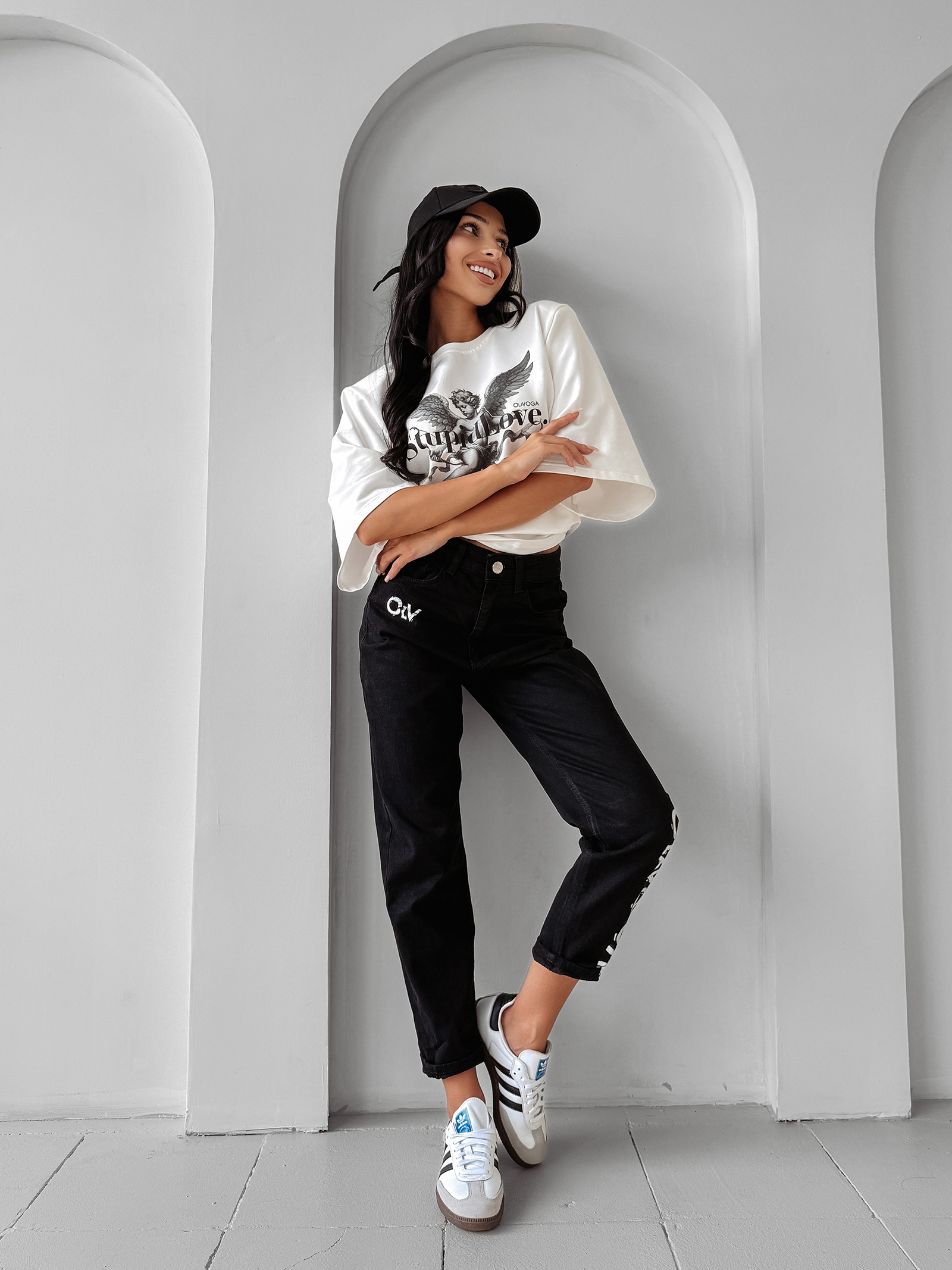 Spodnie mom fit LOFI OLAVOGA czarne