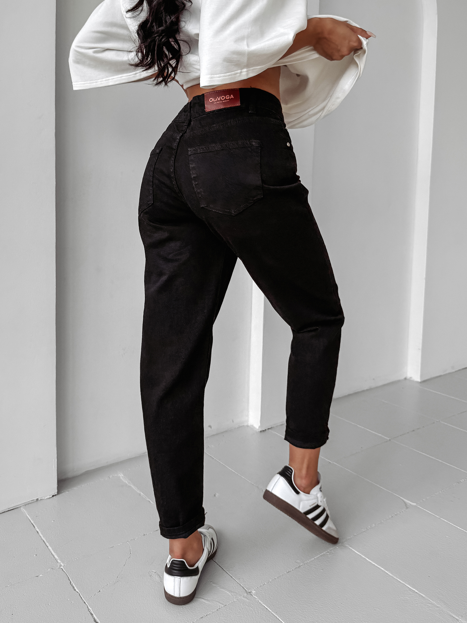 Spodnie mom fit LOFI OLAVOGA czarne