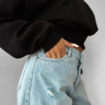 Spodnie jeansowe baggy OLAVOGA LOOMA niebieskie