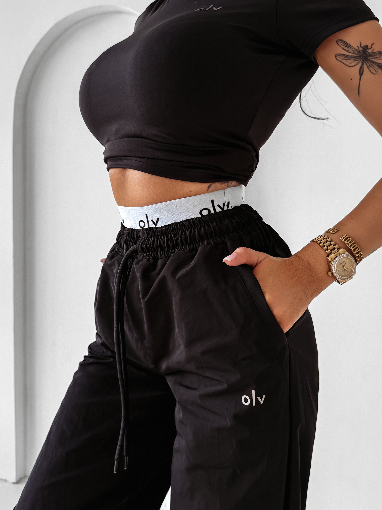 Spodnie cargo RAINY DAY OLAVOGA czarne