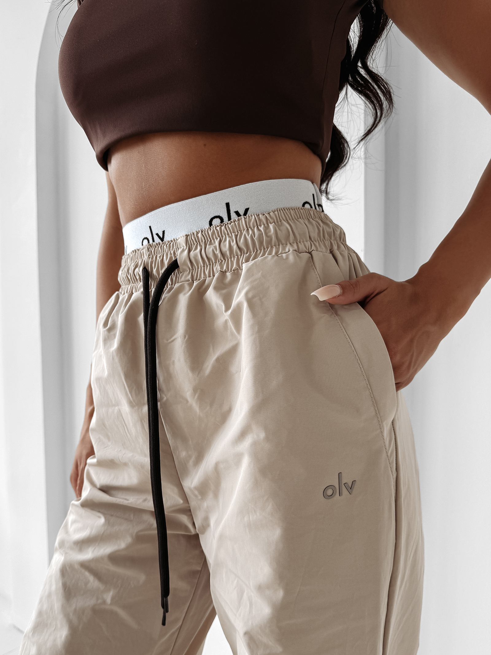 Spodnie cargo RAINY DAY OLAVOGA beżowe