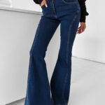 Spodnie dzwony jeansowe YUON OLAVOGA niebieskie