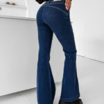 Spodnie dzwony jeansowe YUON OLAVOGA niebieskie