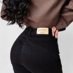 Spodnie dzwony jeansowe YUON OLAVOGA czarne