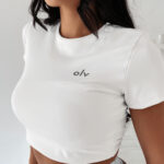 T-shirt elastyczny BASIC MUSE OLAVOGA ecru