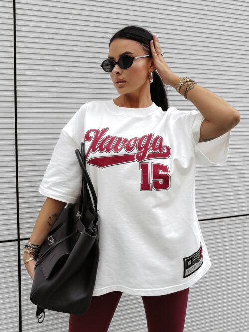 T-shirt o dłuższym kroju OLAVOGA BULLYS ecru