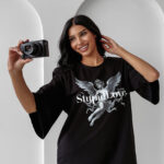 T-shirt oversize FOREST MOSS OLAVOGA czarny