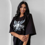 T-shirt oversize FOREST MOSS OLAVOGA czarny