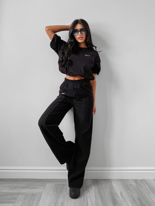 Top bawełniany AUTUMN WHISPER OLAVOGA czarny