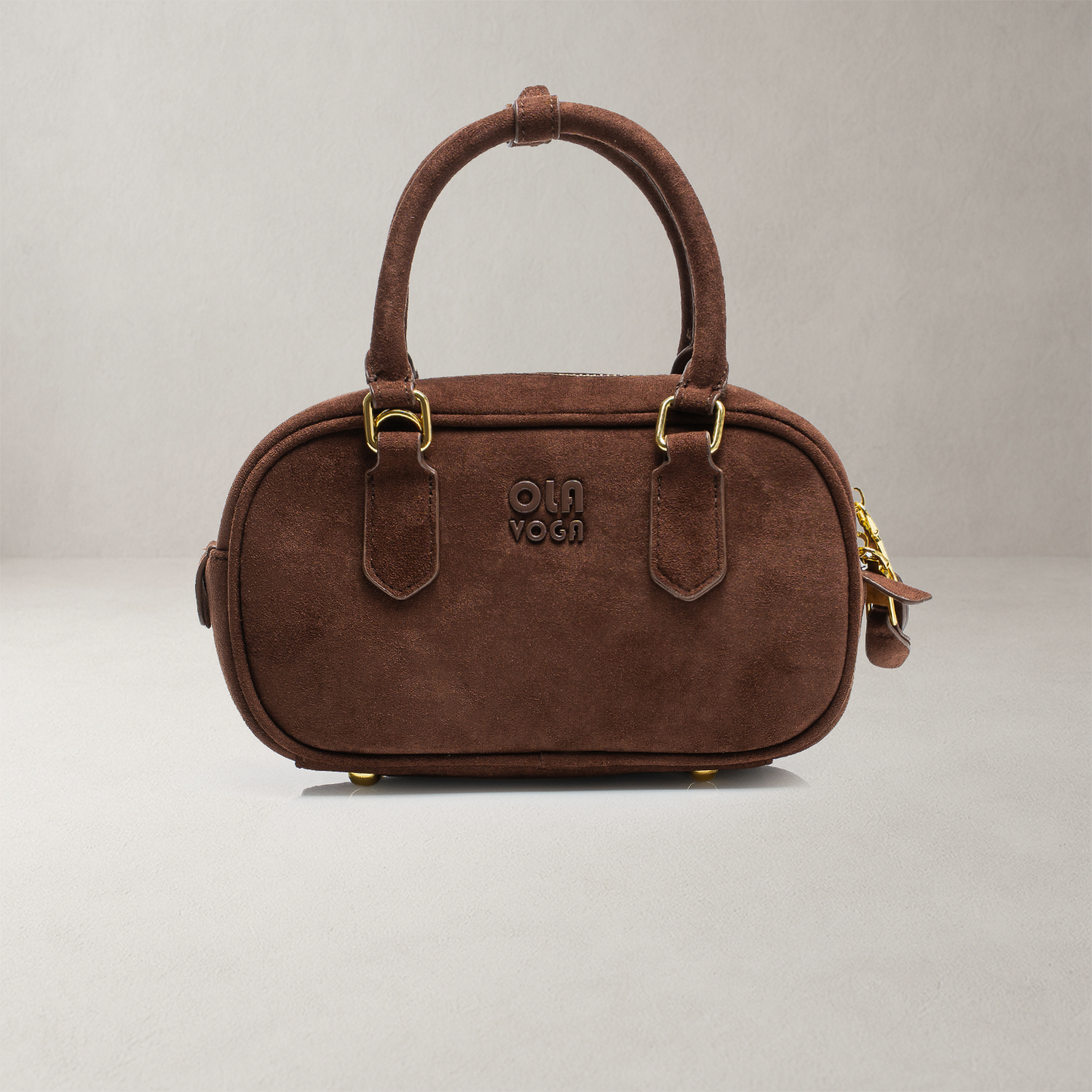 Torebka zamszowa OLAVOGA FORBIDDEN jasny brąz