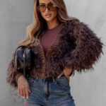 Top basic Hidi brązowy