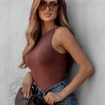 Top basic Hidi brązowy