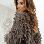 Sweter z frędzlami Marshi fango