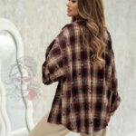 Koszula flanelowa z przetarciami Mikar bordowa