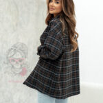 Koszula w kratę Agusti II szaro-brązowa