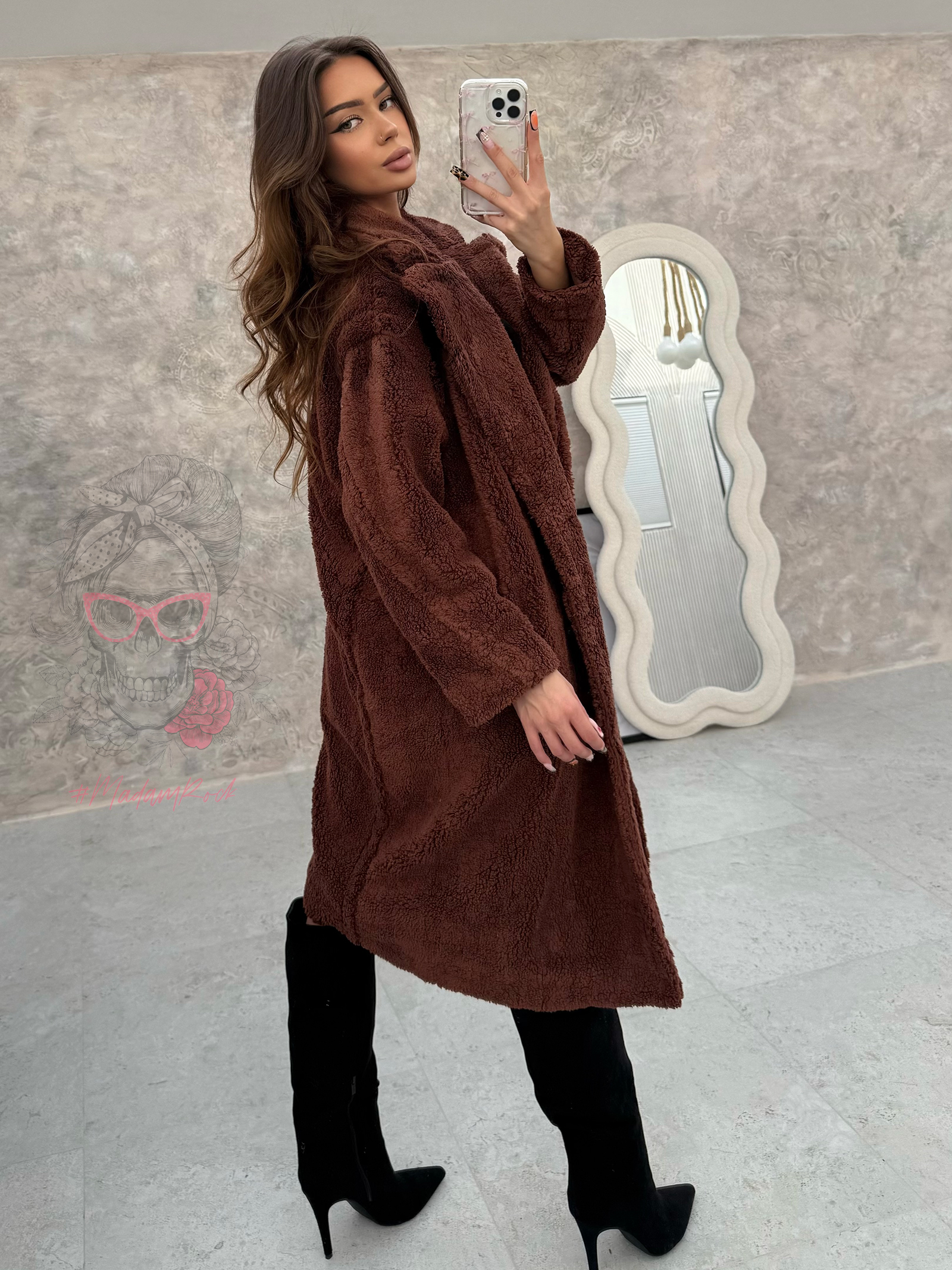 Płaszcz miś Teddy Coat brązowy Płaszcz miś Teddy Coat brązowy