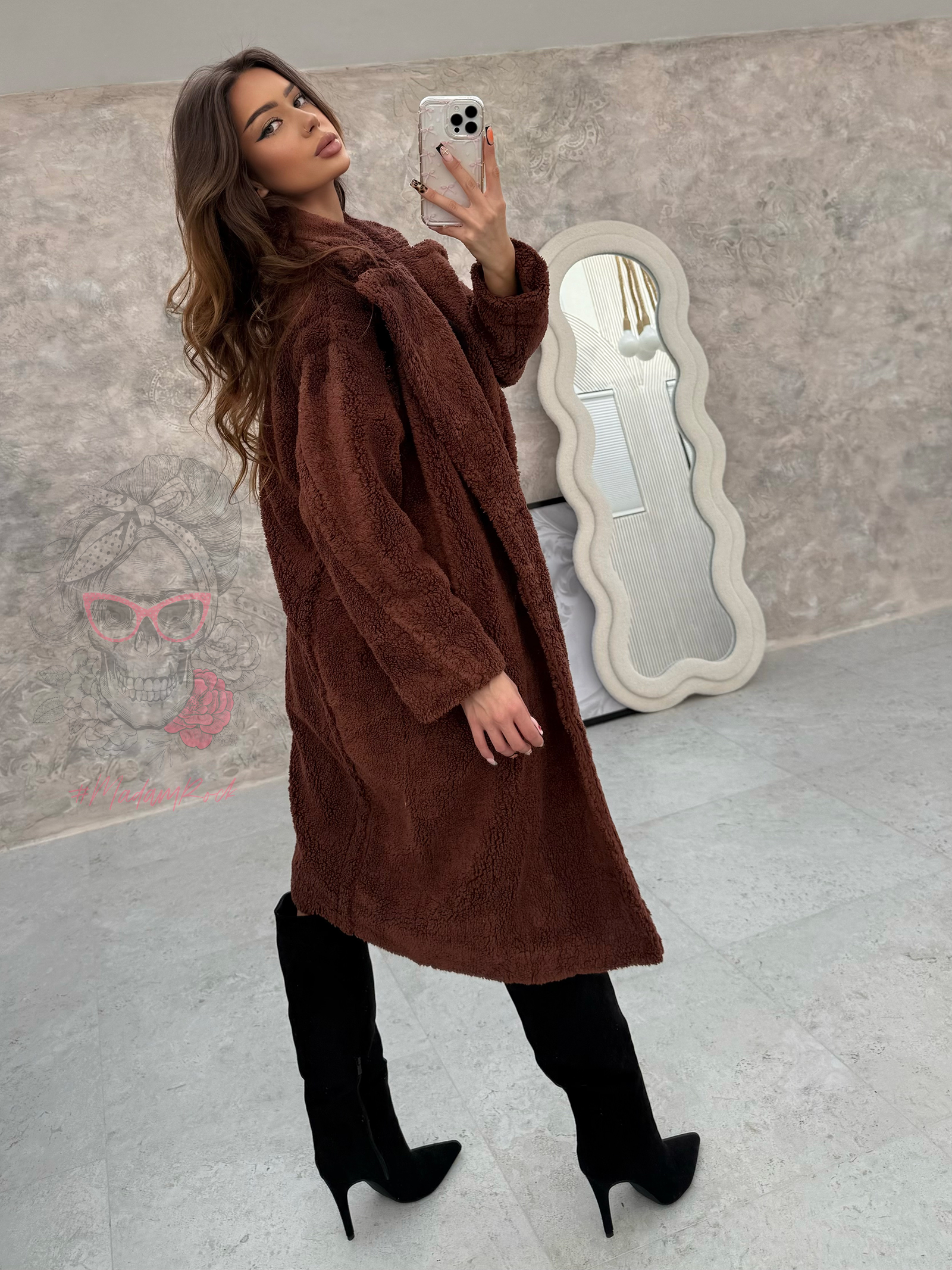 Płaszcz miś Teddy Coat brązowy Płaszcz miś Teddy Coat brązowy