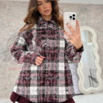 Koszula flanelowa w kratę Magical bordowa