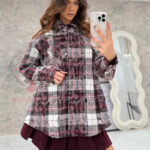 Koszula flanelowa w kratę Magical bordowa