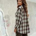 Koszula bawełniana w krate Cortos brązowa