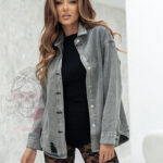 Koszula jeansowa z przetarciami Shadowse szara