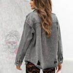 Koszula jeansowa z przetarciami Shadowse szara