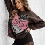 Bluza oversize HelloKitty brązowa